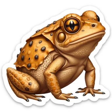 dry desert toad sticker