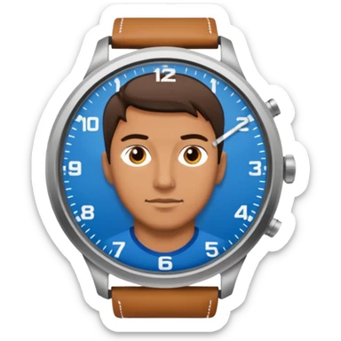 man with sport Watch sticker