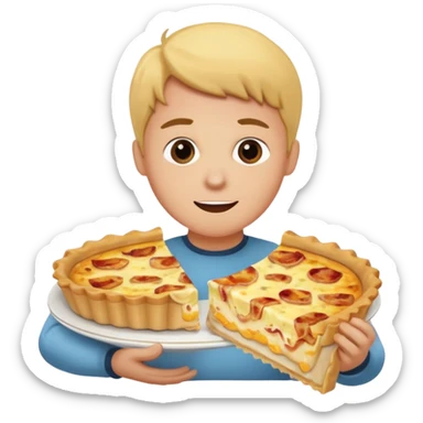 Eating quiche Lorraine sticker