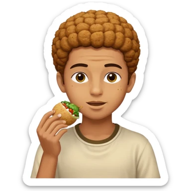 make me an egyptian boy with falafel sticker