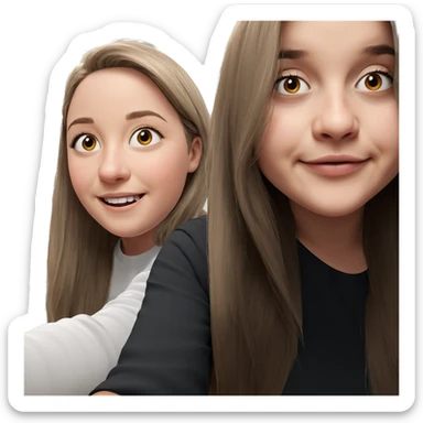 happy girls indoors together sticker