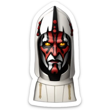 Darth maul with papal hat sticker