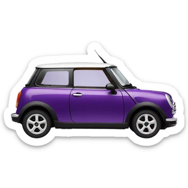 Coche mini morado sticker
