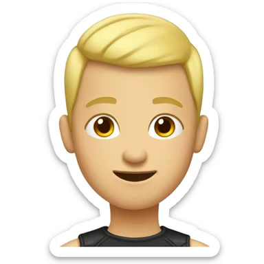 Blond boy with buzz cut sticker