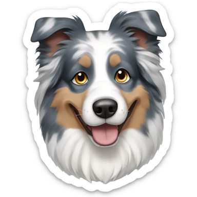 Blue merle bordercollie sticker