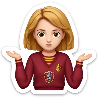 hermione shrugging,  sticker