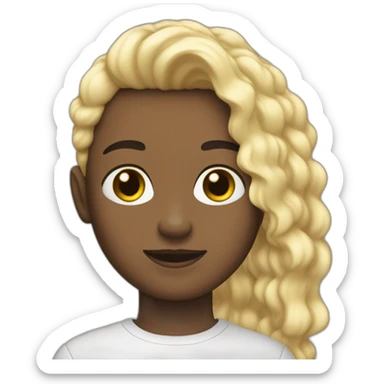 joven piel blanca pelo rubio con gato negro sticker