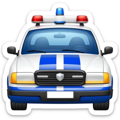 police car de face france sticker