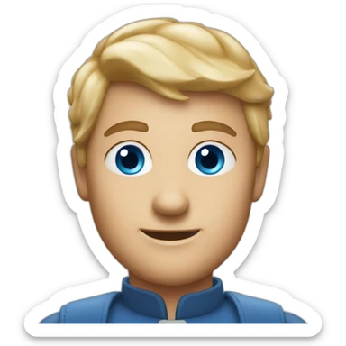 a nordic pizzaiolo with blue eyes sticker