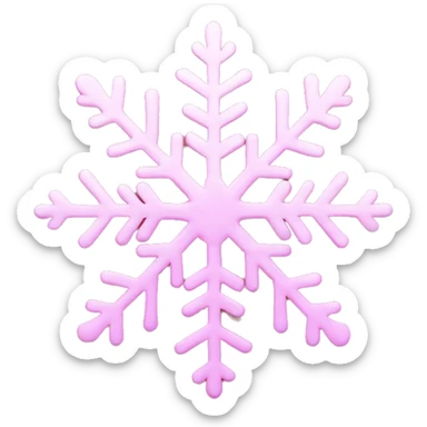 pink snowflake sticker