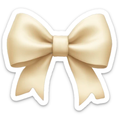 Cream colored bow sticker