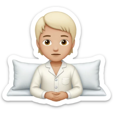 White pajamas sticker