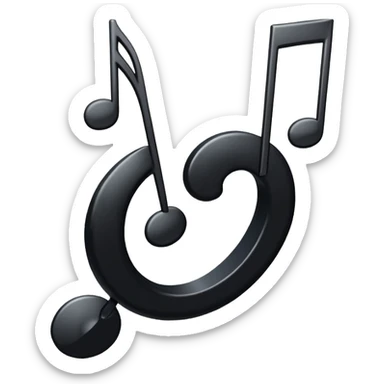 quarter note sticker