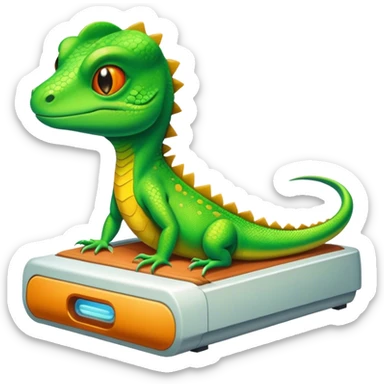 lizard in a tanning bed  sticker