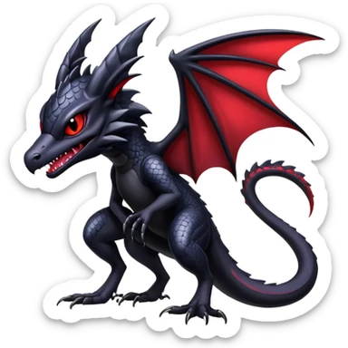 Shiny Epic Badass Gothic Noibat-Salandit-Nargacuga-Hybrid sticker
