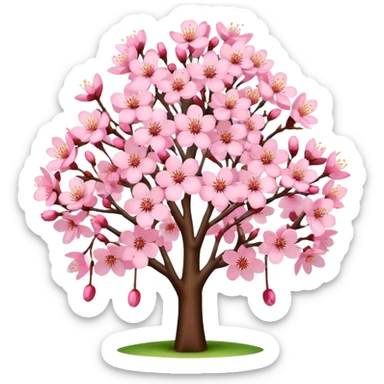 Japan cherry tree simple emoji sticker
