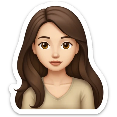 Behavioral therapist a brunette woman long hair, sitting sticker