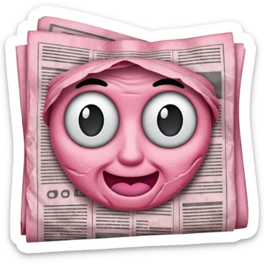 pink newspaper sticker
