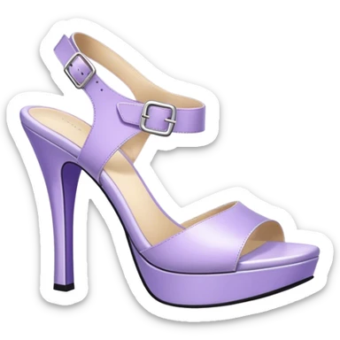 ultra realistic pair of platform lavender open toe heels sticker
