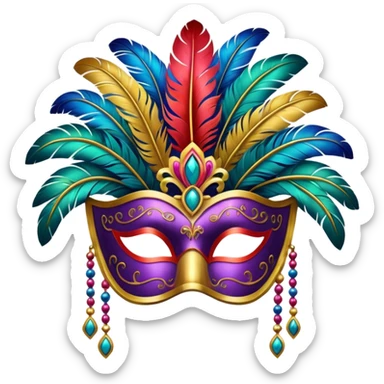 Antifaz de carnaval sticker