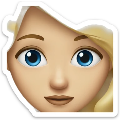 Rubia ojos azules sticker