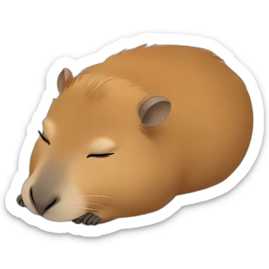 capybara sleeping sticker