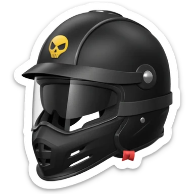 Rider helmet black matte at the back theres ribbon attached for female rider it is a full face only do not include the lady sticker
