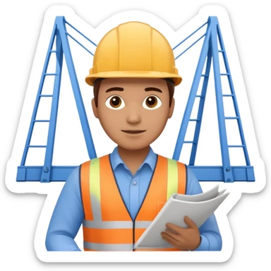 civil engineer building a bridge sticker