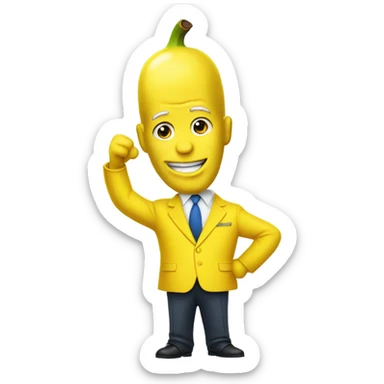 biden in bananasuit sticker