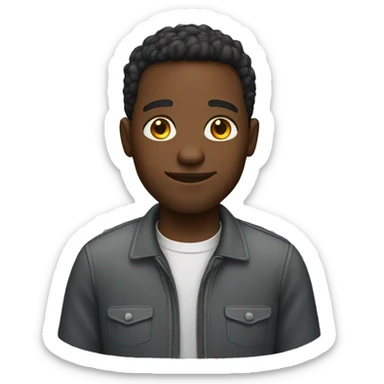 Black male software engineer sticker