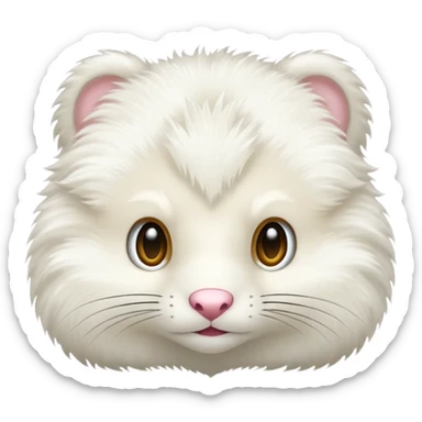 white mink sticker