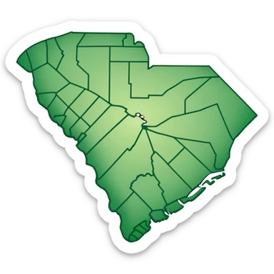 Shape of South Carolina  sticker