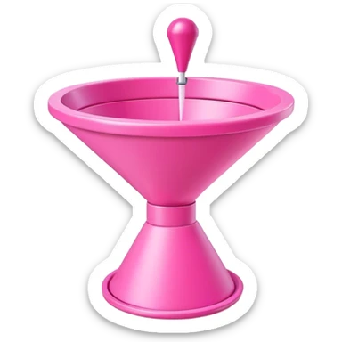 pink 3d ai search funnel sticker
