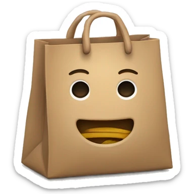 Ladrón llevándose una bolsa sticker