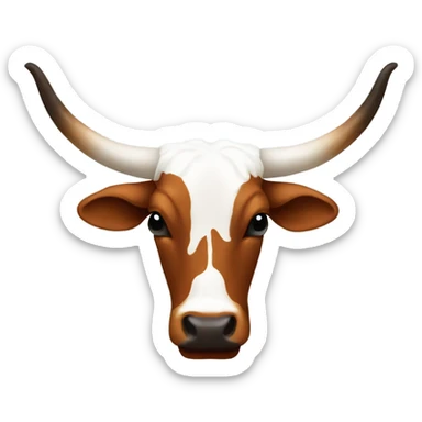 Longhorn upside down  sticker