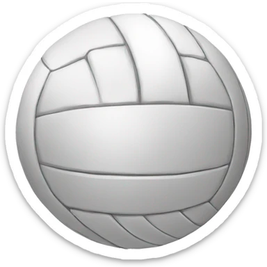 White volleyball sticker
