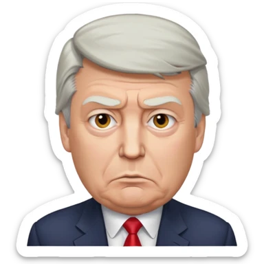 Donald Trump cross face sticker