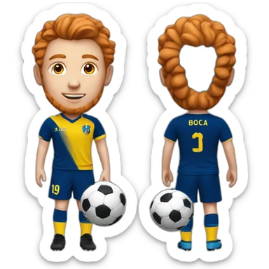 young-ginger-soccer-player-boca-jrs-jersey sticker