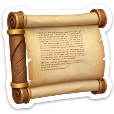 low poly magic scroll sticker