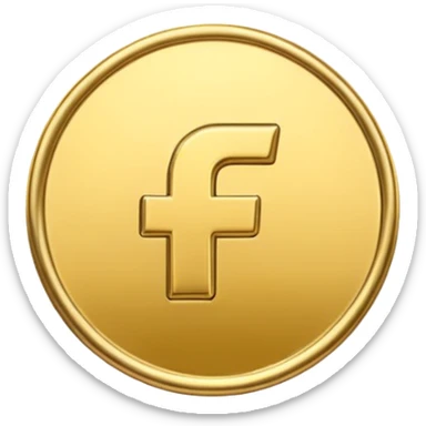 Symbole de currency en or en forme de lettre F précise, seul, 3D, brillant, style emoji simple et lisible sur fond uni. pas une autre lettre

Fcoins fais un K sticker
