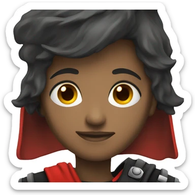 Black and red flg  sticker