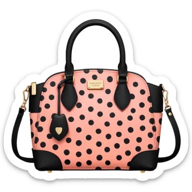 Bright Coral pink and black Cheetah print handbag sticker