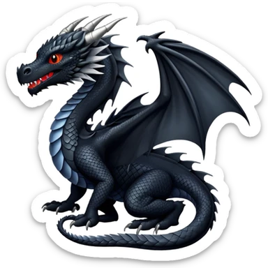 Black kind dragon  sticker