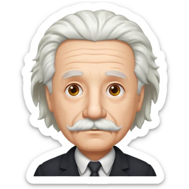 Einstein character front view sticker