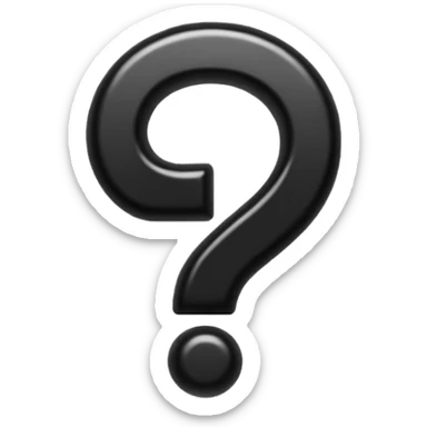 Signo de pregunta color negro sticker