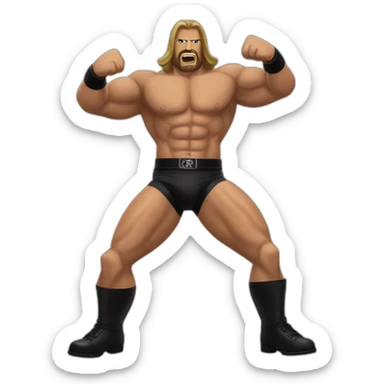 Triple h crotch chop sticker