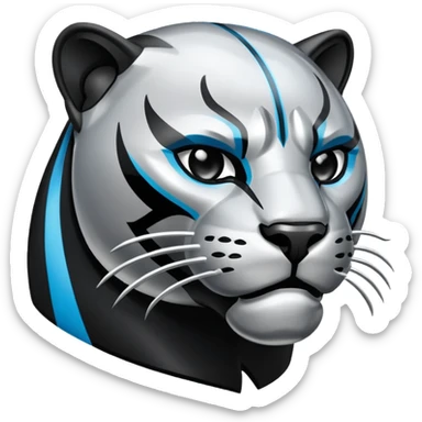 Panthers nfl team logo turned to the right sticker