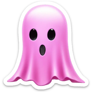 Pink ghost  sticker