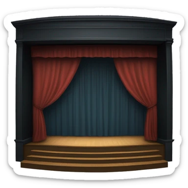 black box theatre stage sticker
