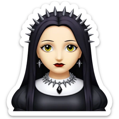 goth monalisa with spiked collar sticker